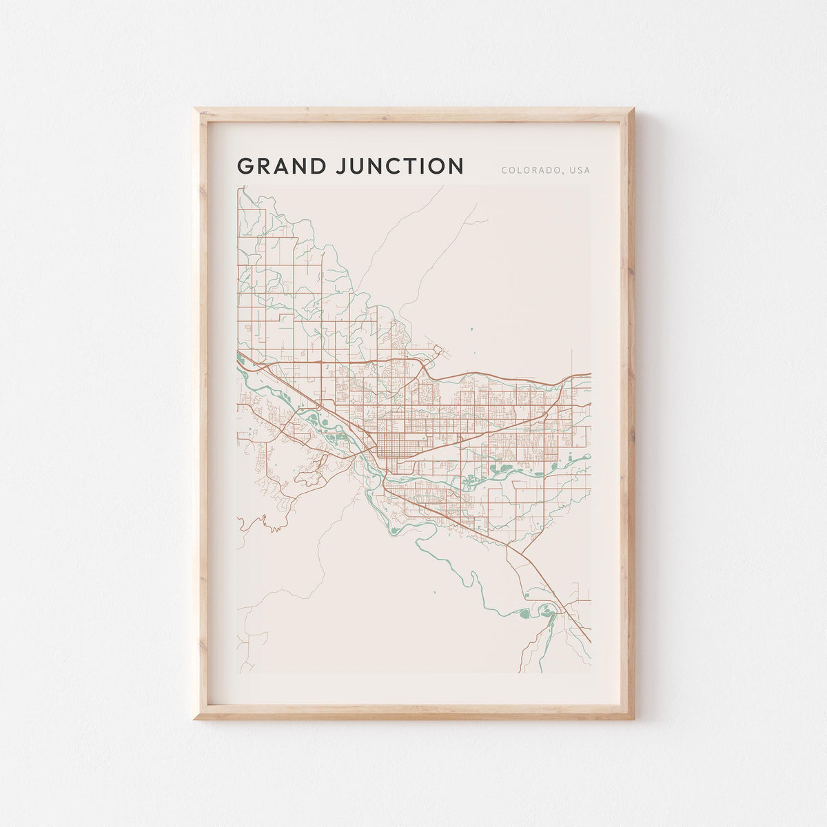grand junction, colorado map poster - image 1