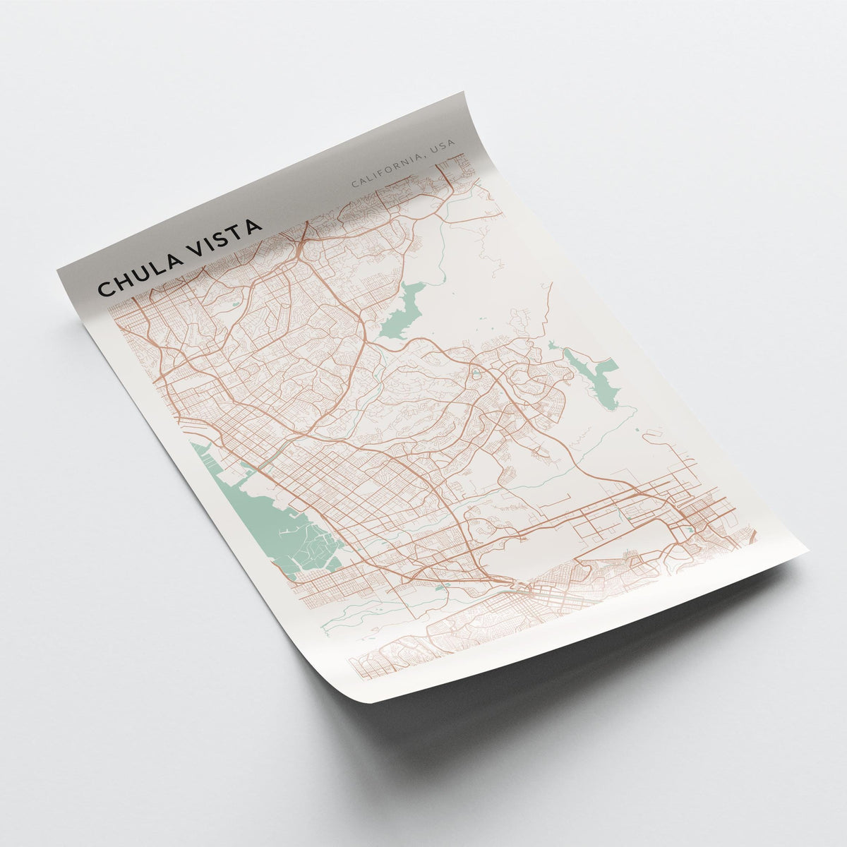 chula vista, california map poster - image 4