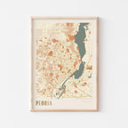 peoria, illinois map poster - image 1