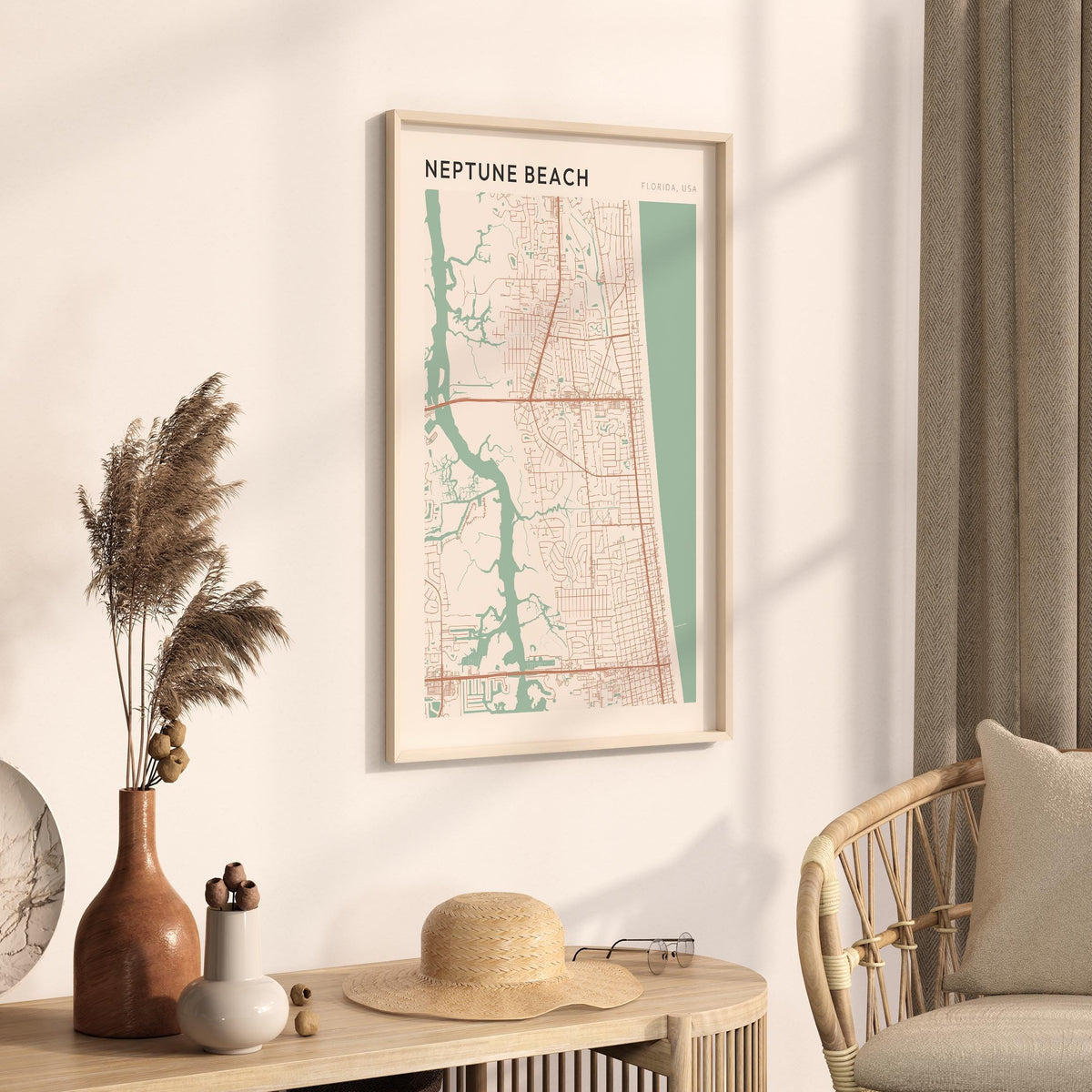 neptune beach, florida map poster - image 2