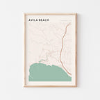 avila beach, california map poster - image 1