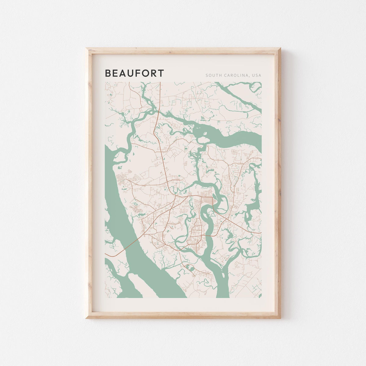 beaufort, south carolina map poster - image 1