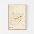 chico, california map poster - image 1