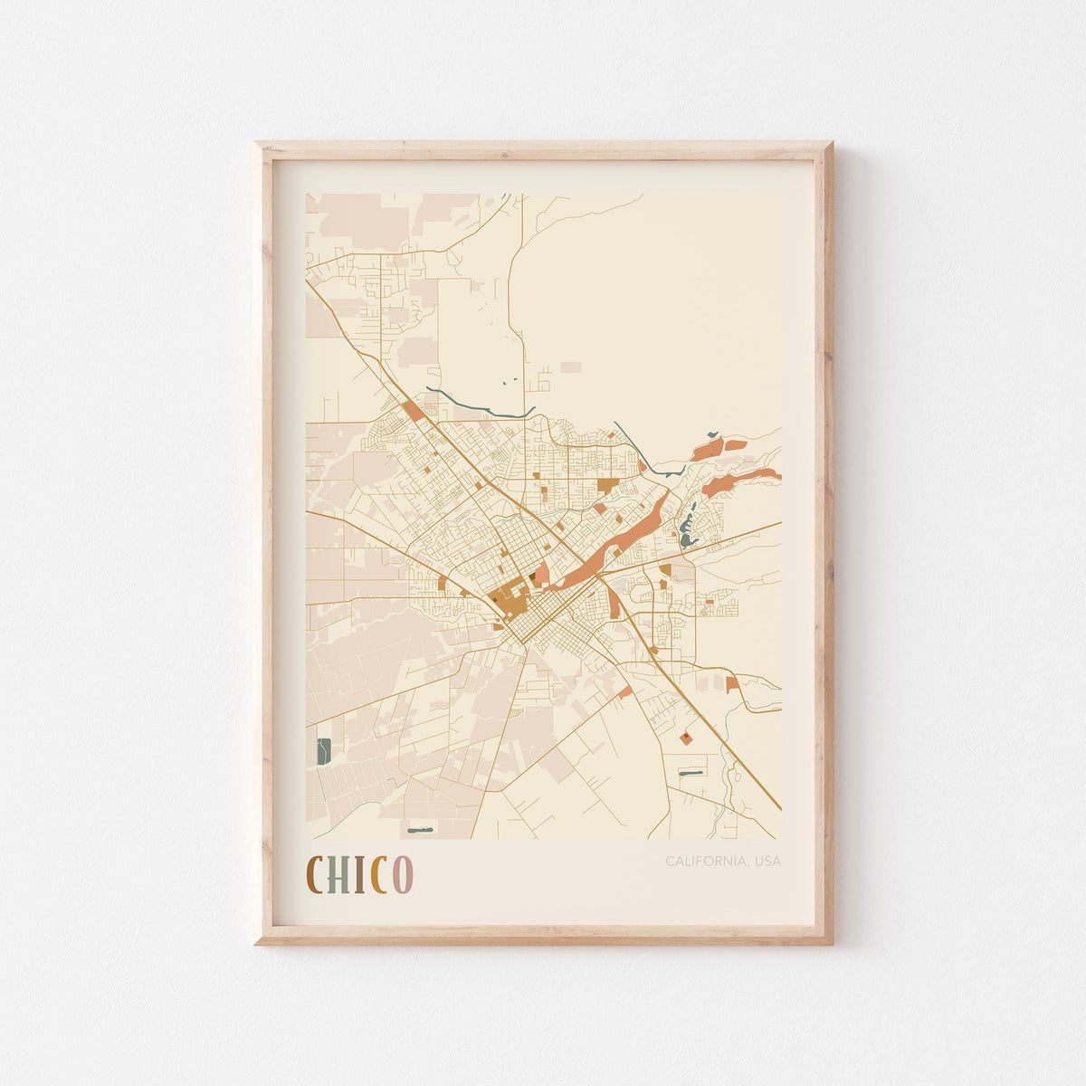 chico, california map poster - image 1