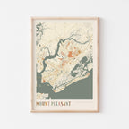 mount pleasant, south carolina map poster - image 1
