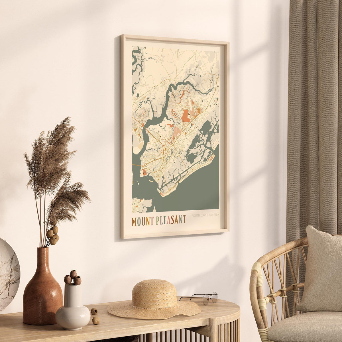 mount pleasant, south carolina map poster - image 2