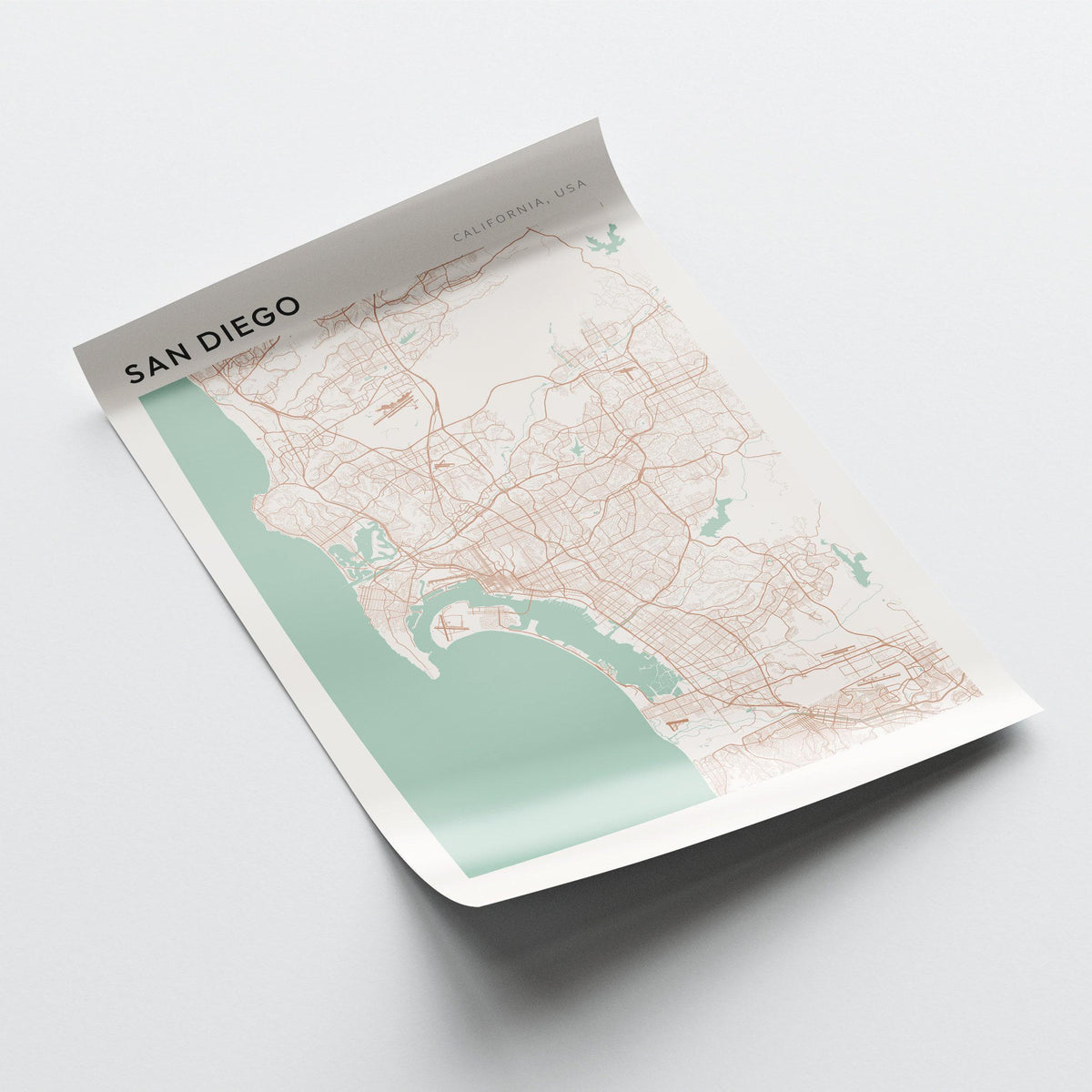 san diego, california map poster - image 3