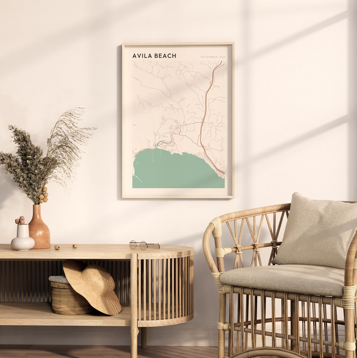 avila beach, california map poster - image 3