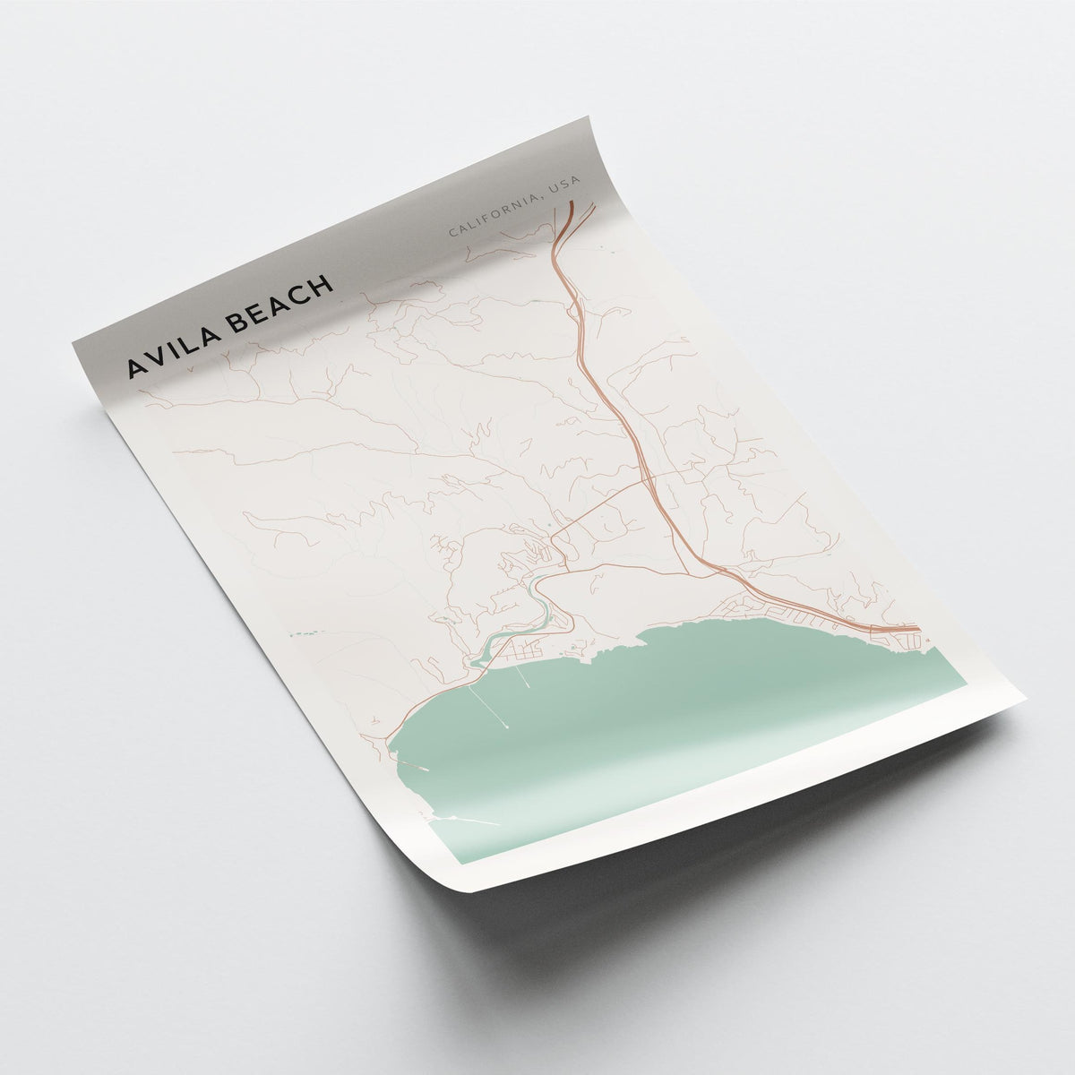 avila beach, california map poster - image 4