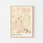 san marcos, california map poster - image 1