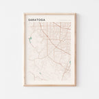saratoga, california map poster - image 1