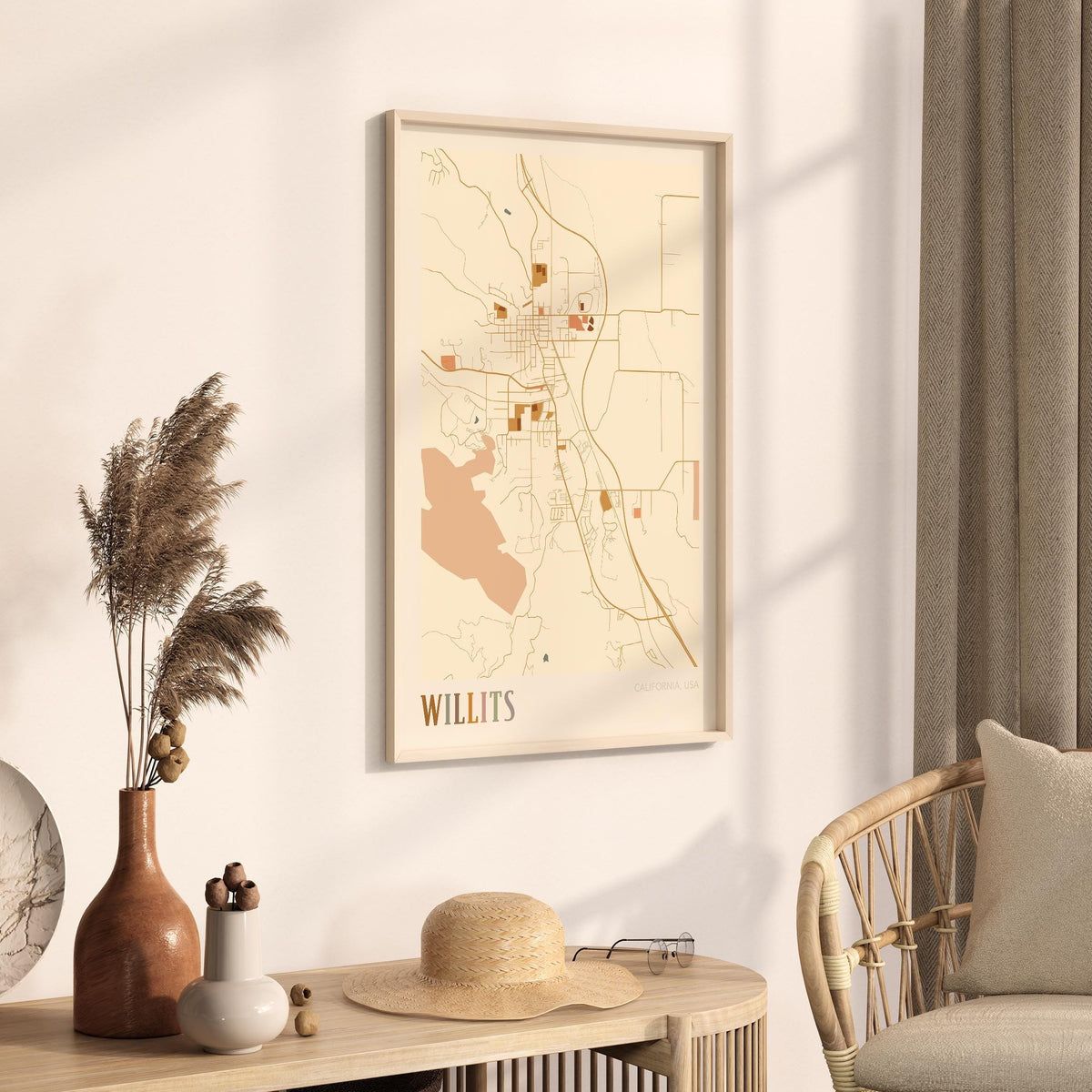 willits, california map poster - image 2