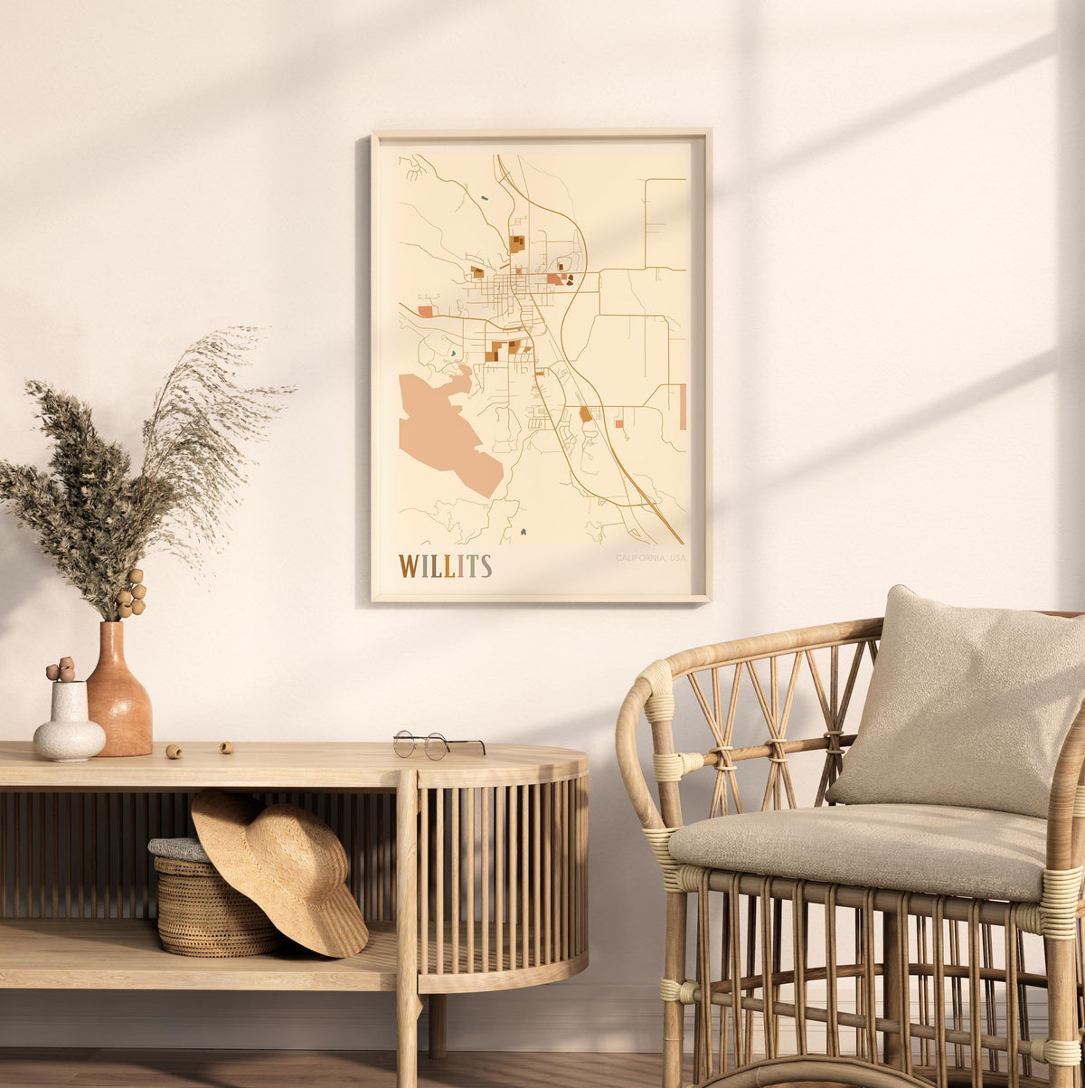 willits, california map poster - image 3