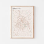 lexington, kentucky map poster - image 1