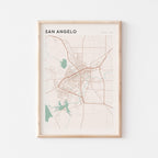 san angelo, texas map poster - image 1