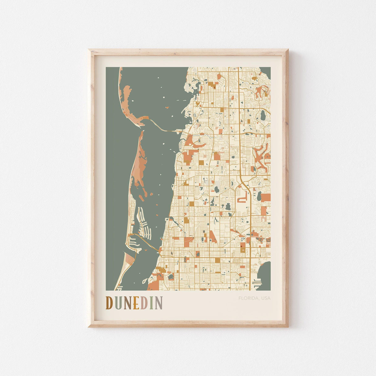 dunedin, florida map poster - image 1