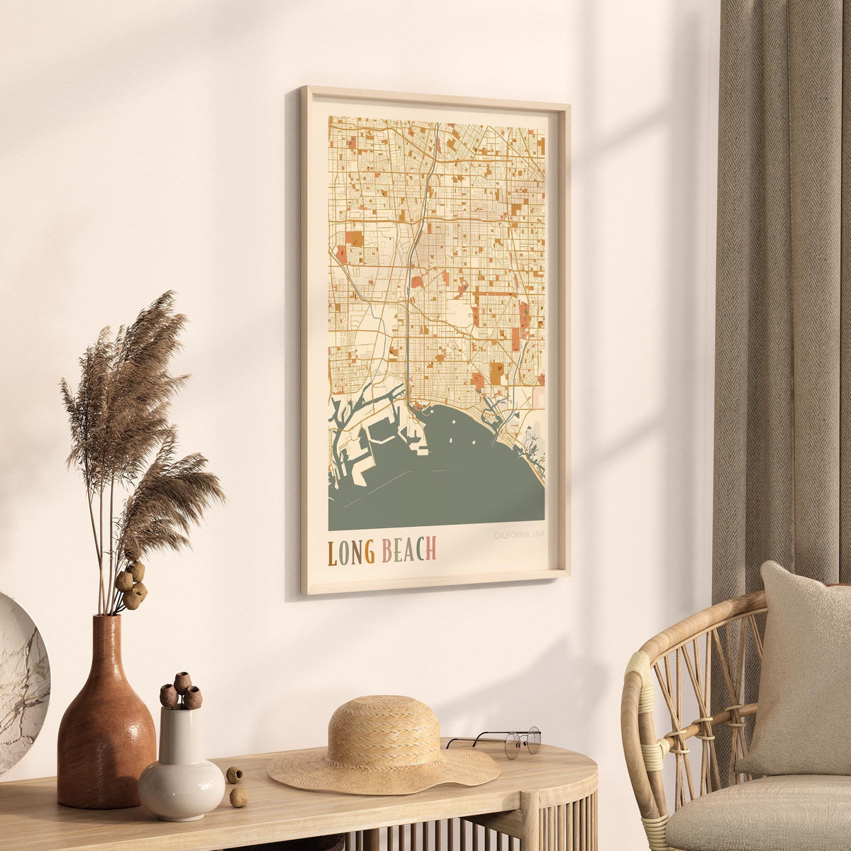 long beach, california map poster - image 2