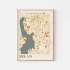 kirkland, washington map poster - image 1