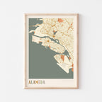 alameda, california map poster - image 1