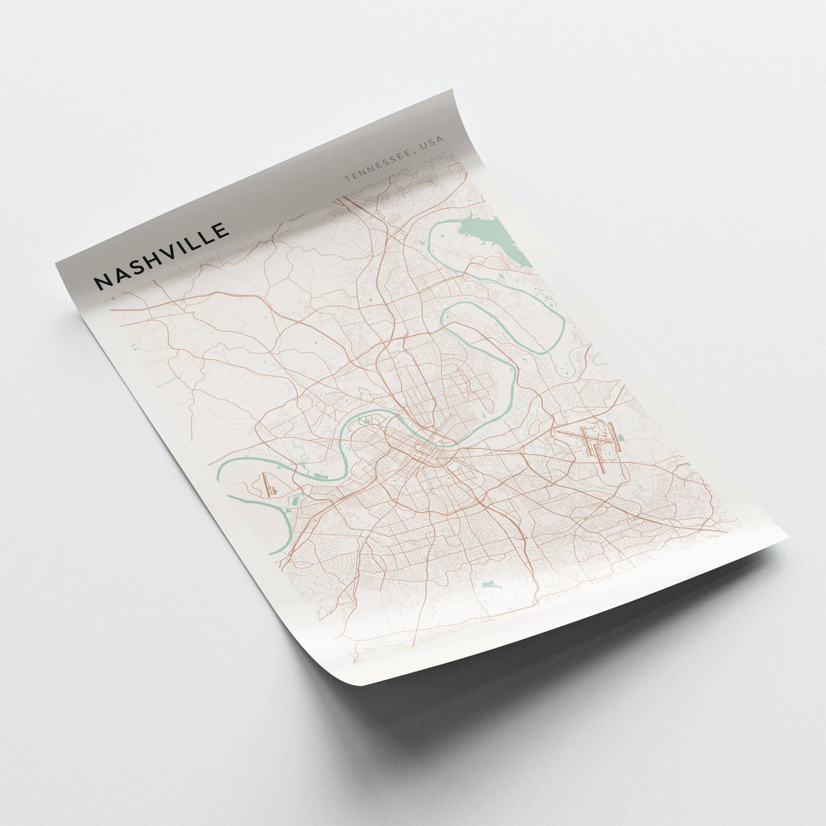 nashville, tennessee map poster - image 3