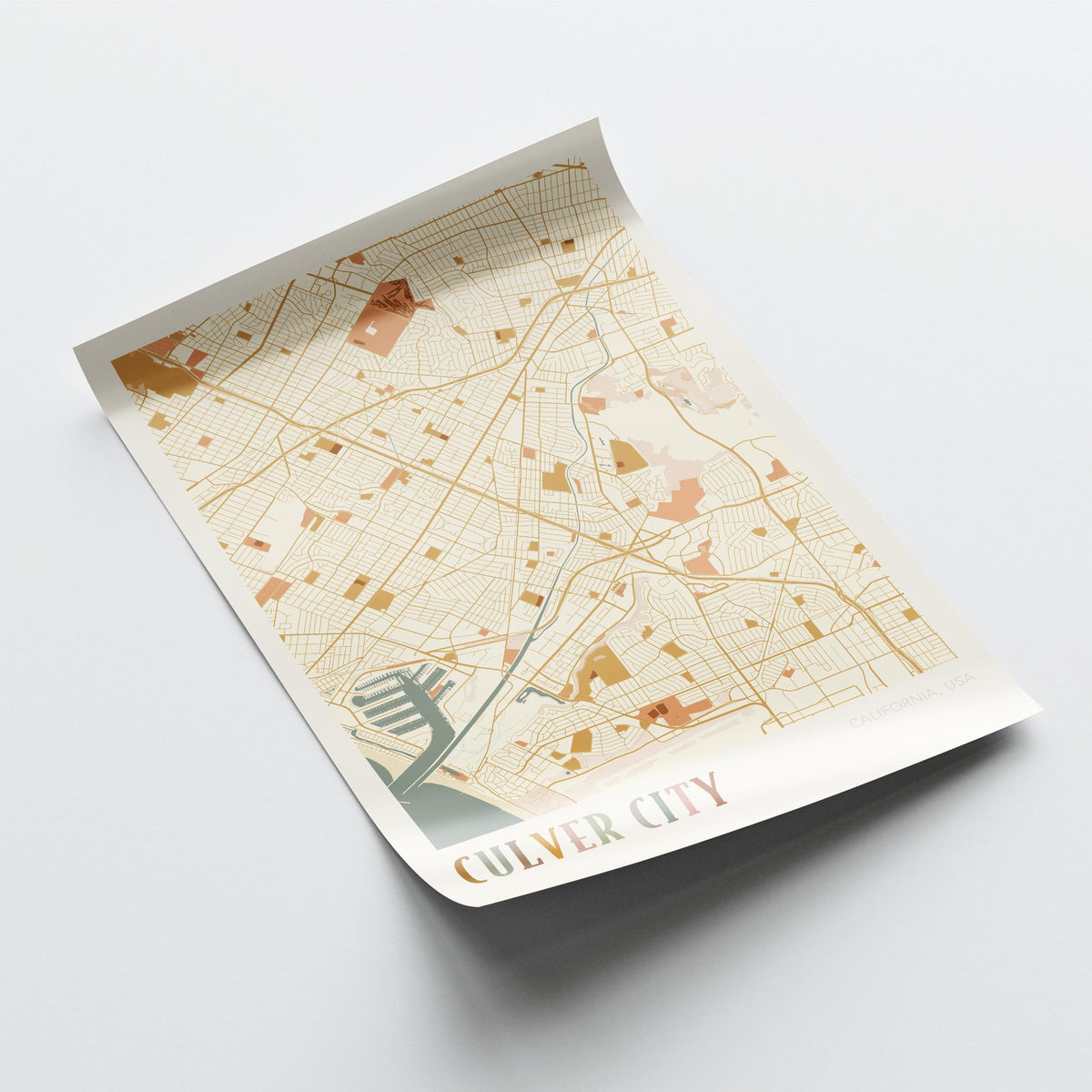 culver city, california map poster - image 4
