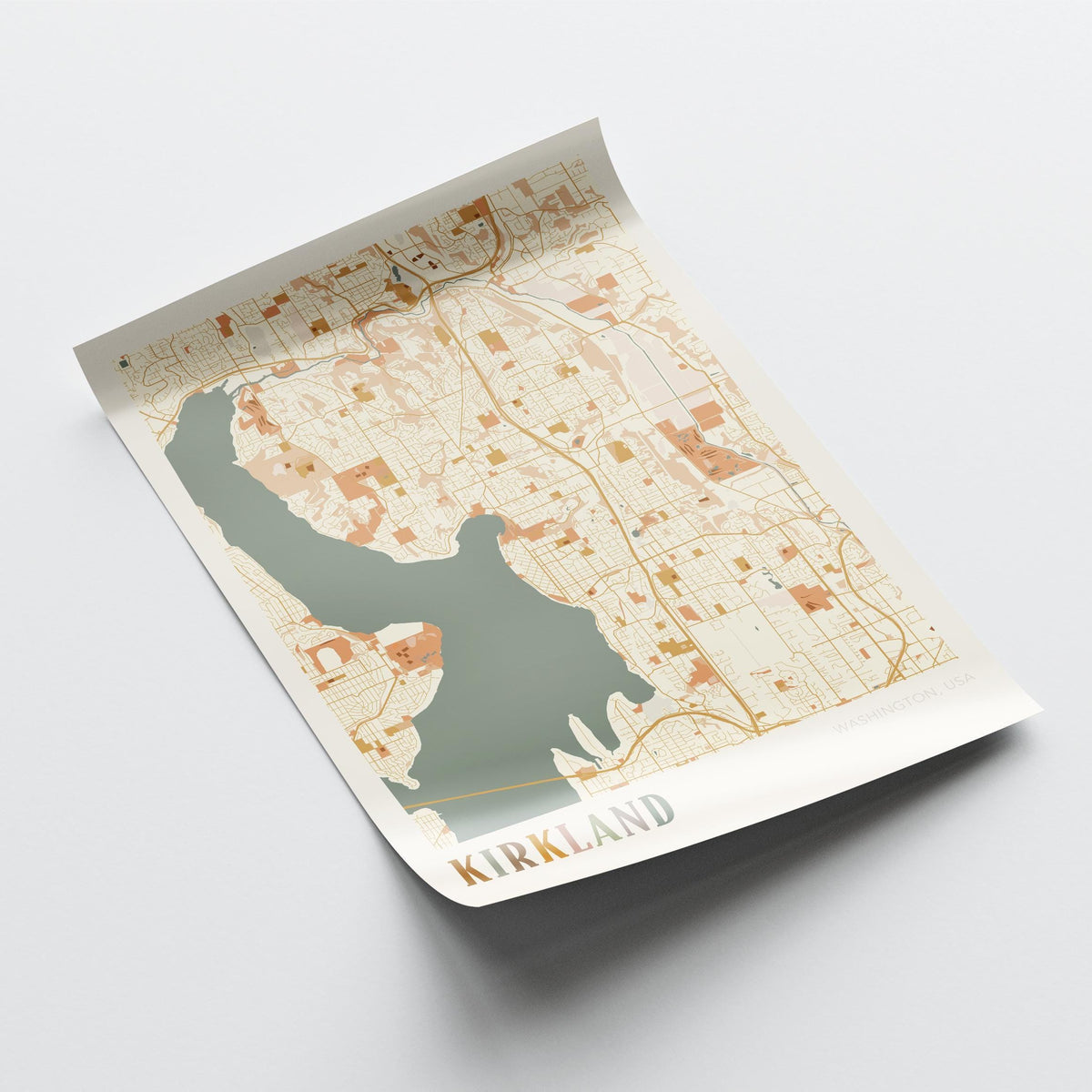 kirkland, washington map poster - image 4