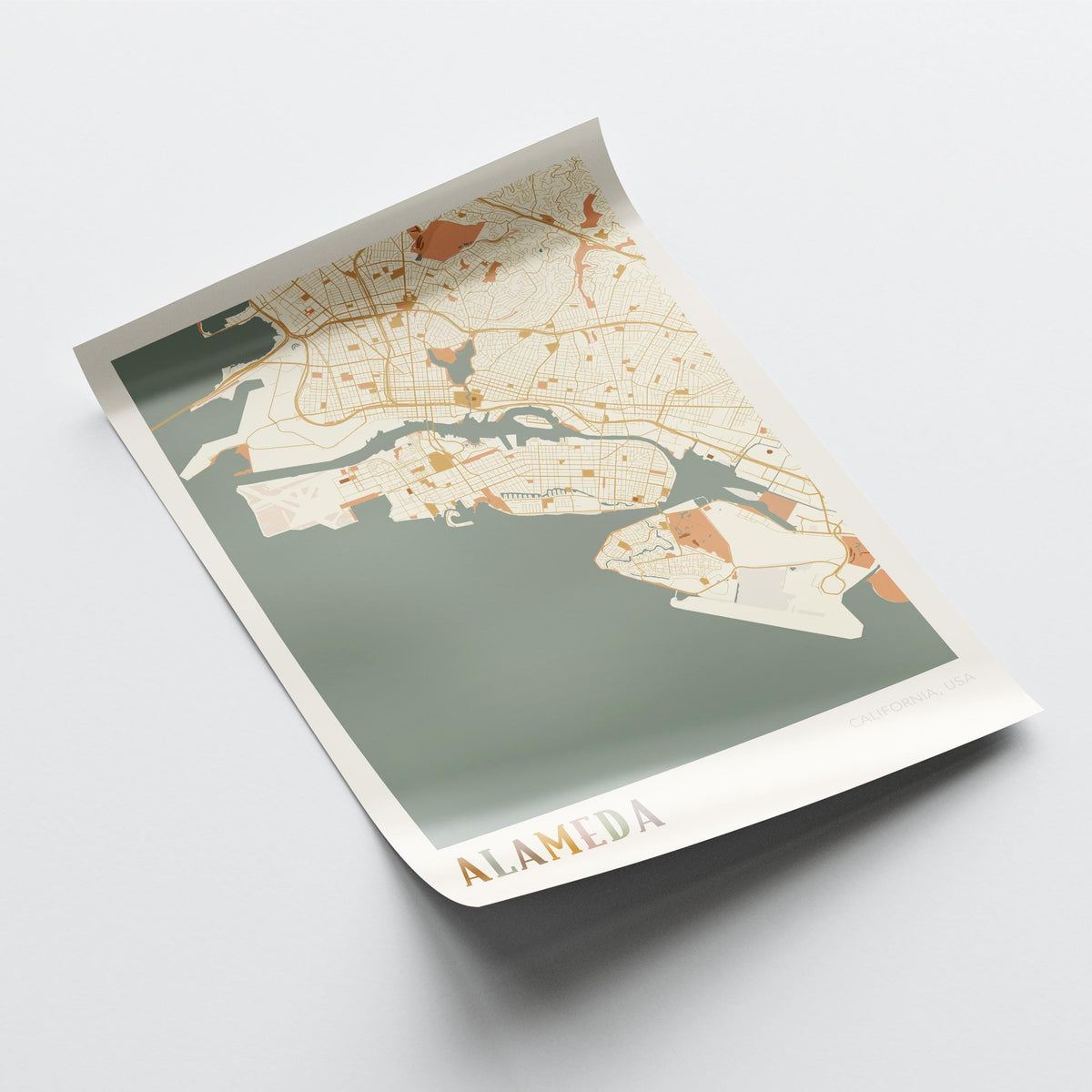 alameda, california map poster - image 4