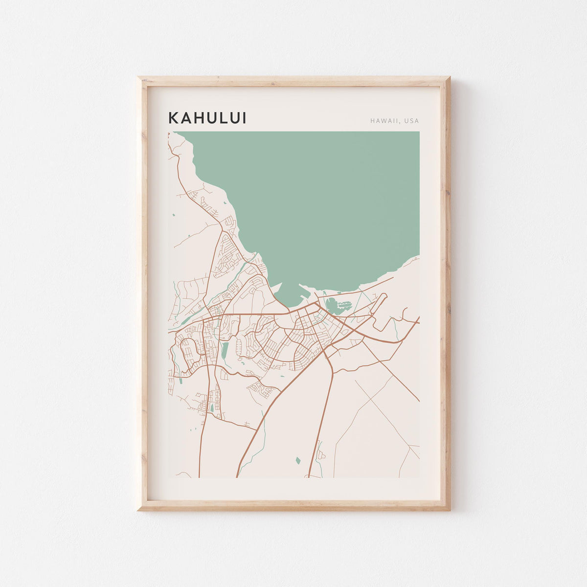 kahului, hawaii map poster - image 1