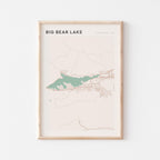 big bear lake, california map poster - image 1