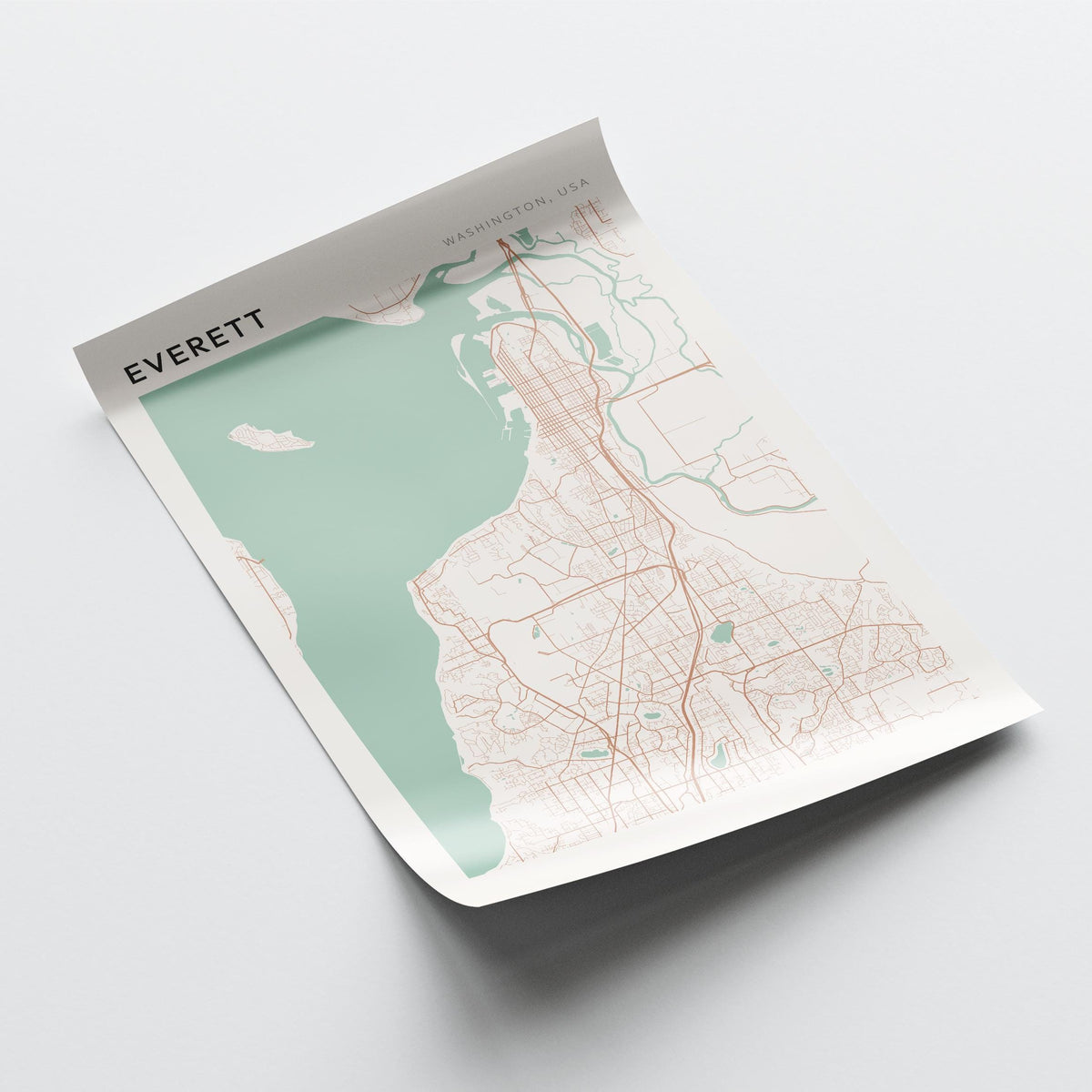 everett, washington map poster - image 4