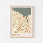 rochester, new york map poster - image 1
