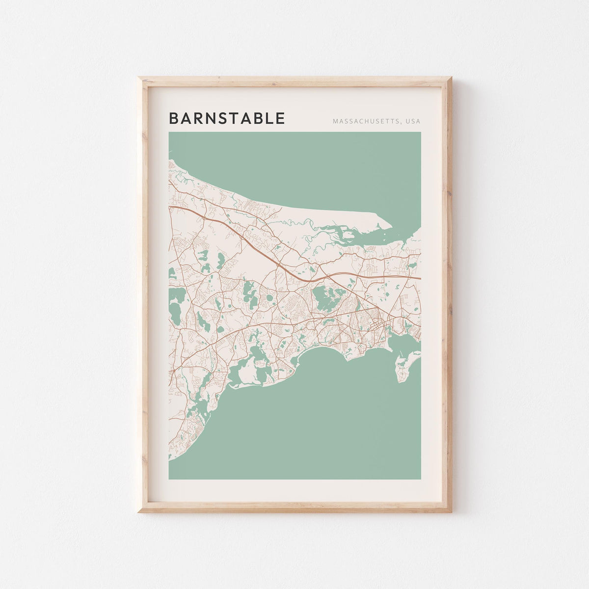 barnstable, massachusetts map poster - image 1