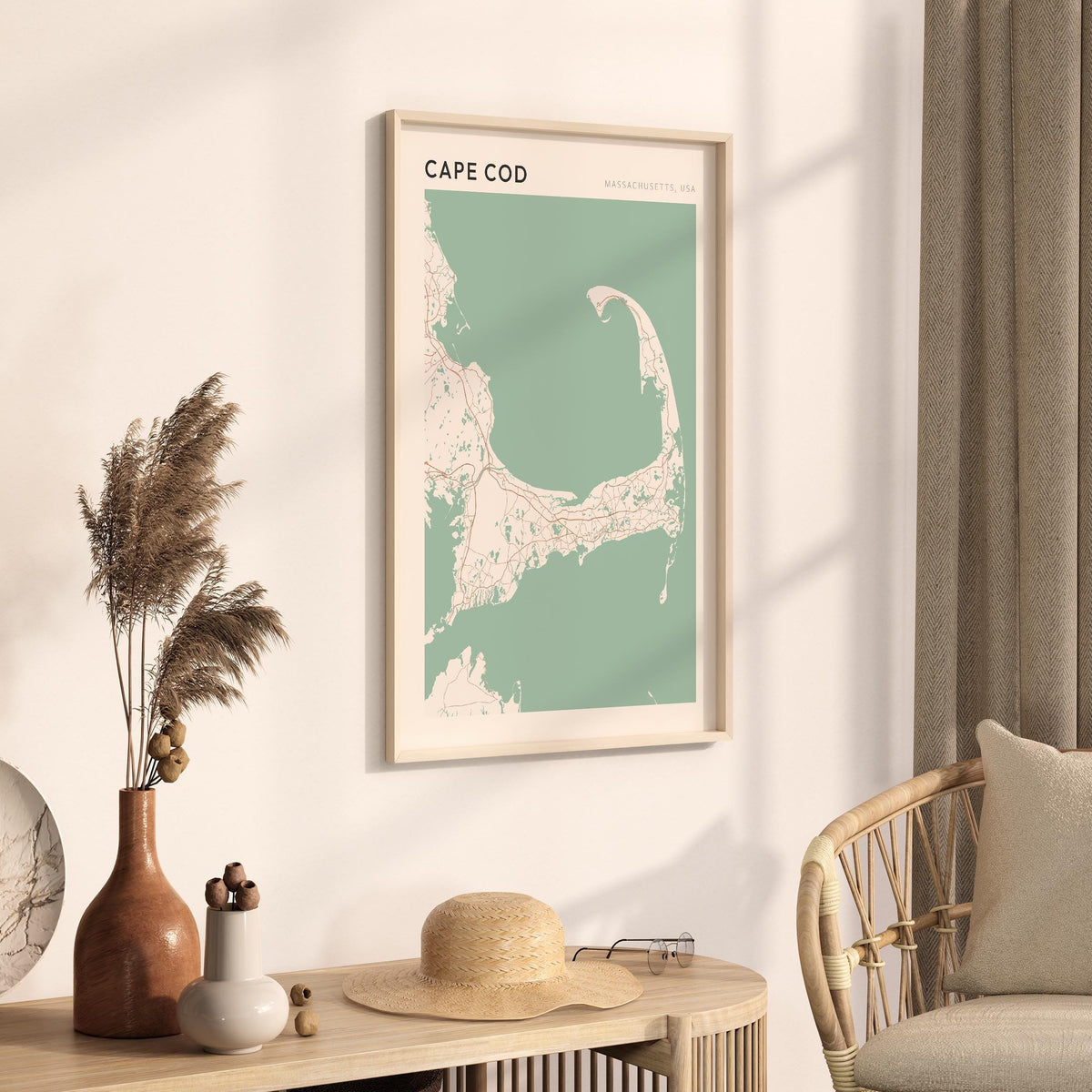 cape cod, massachusetts map poster - image 2