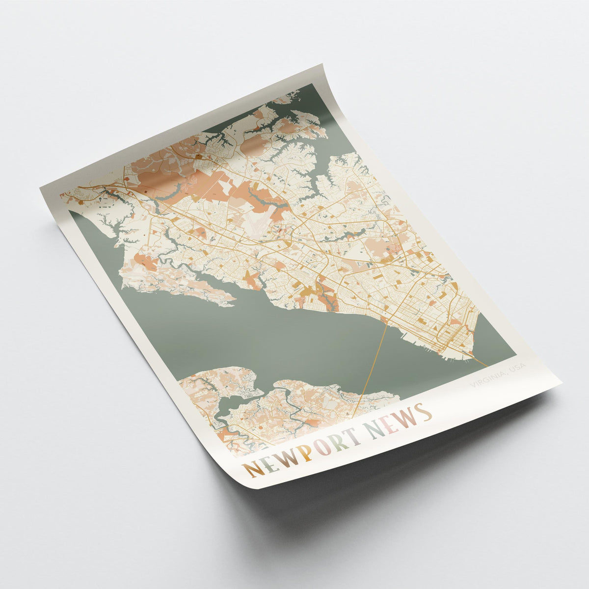 newport news, virginia map poster - image 4