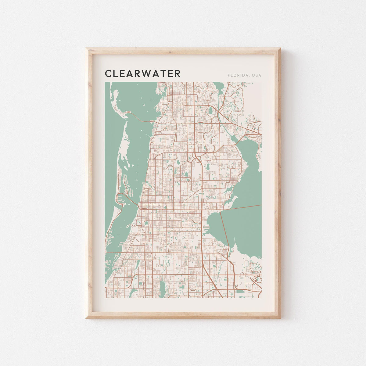 clearwater, florida map poster - image 1
