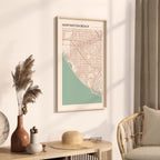 huntington beach, california map poster - image 2