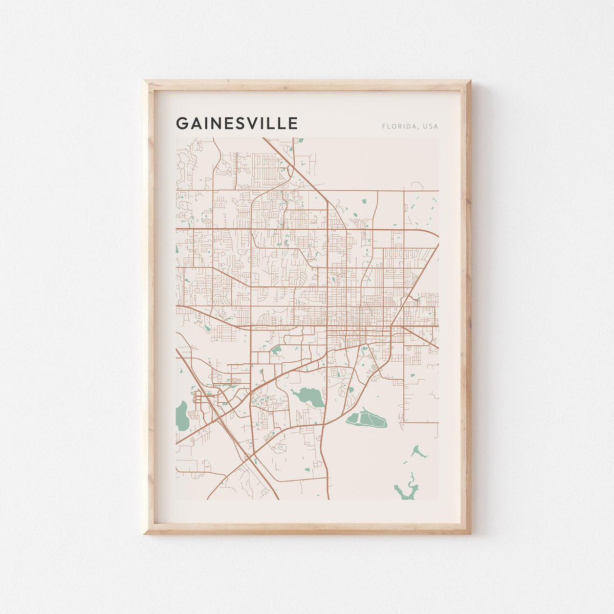 gainesville, florida map poster - image 1