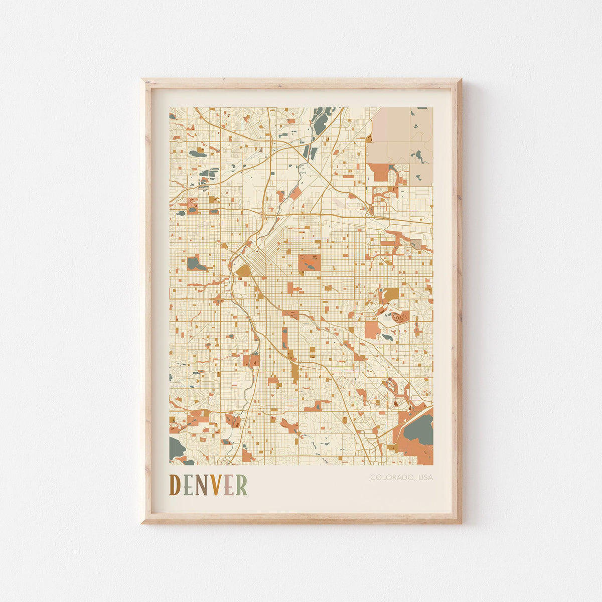 denver, colorado map poster - image 1