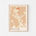 boulder creek, california map poster - image 1