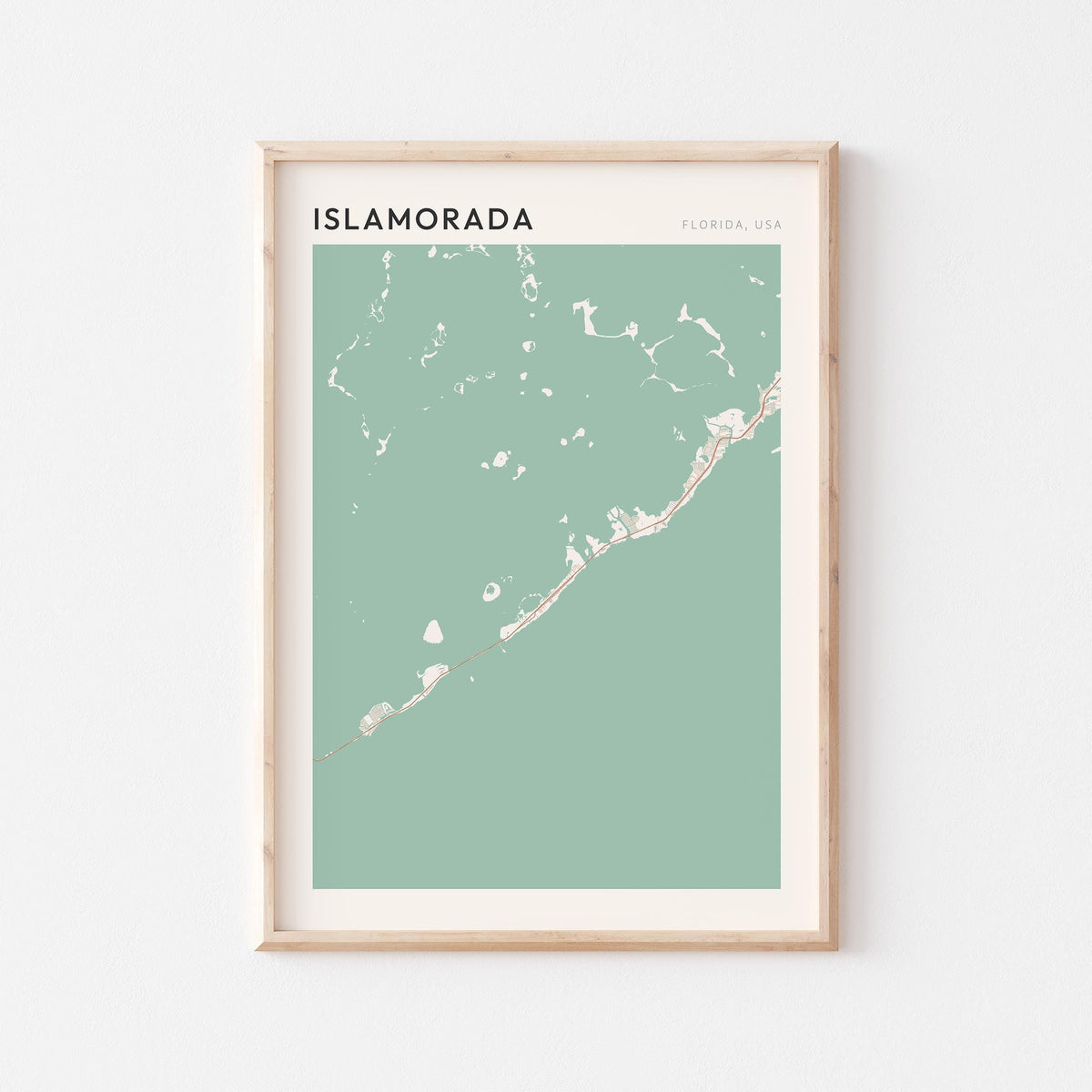 islamorada, florida map poster - image 1