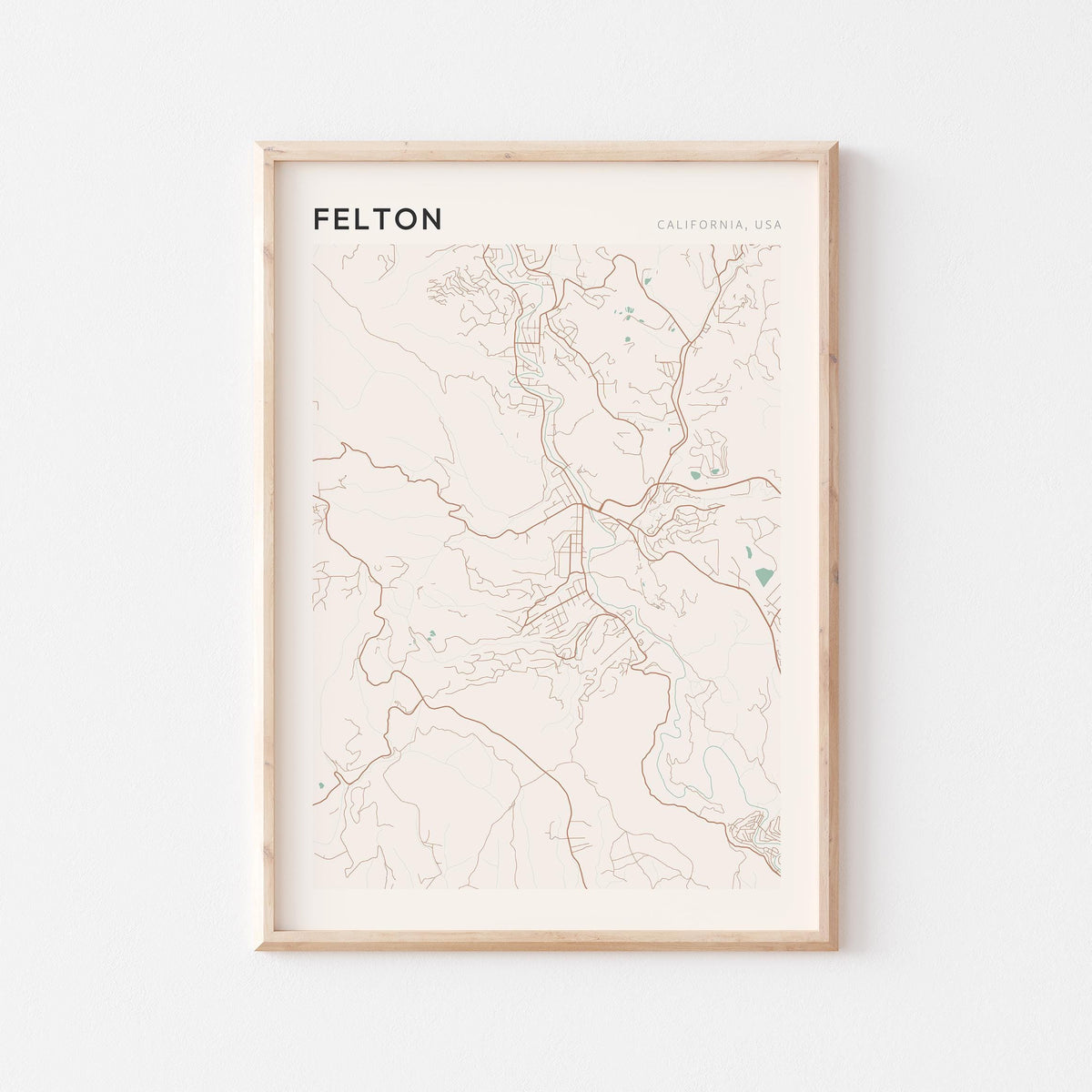 felton, california map poster - image 1