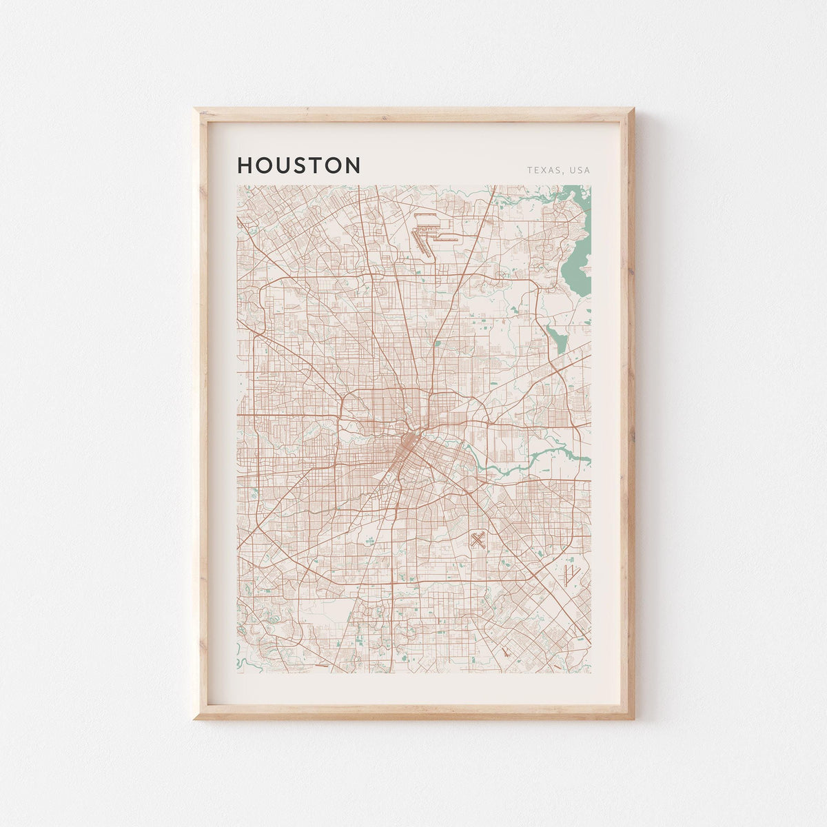 houston, texas map poster - image 1