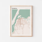 eureka, california map poster - image 1