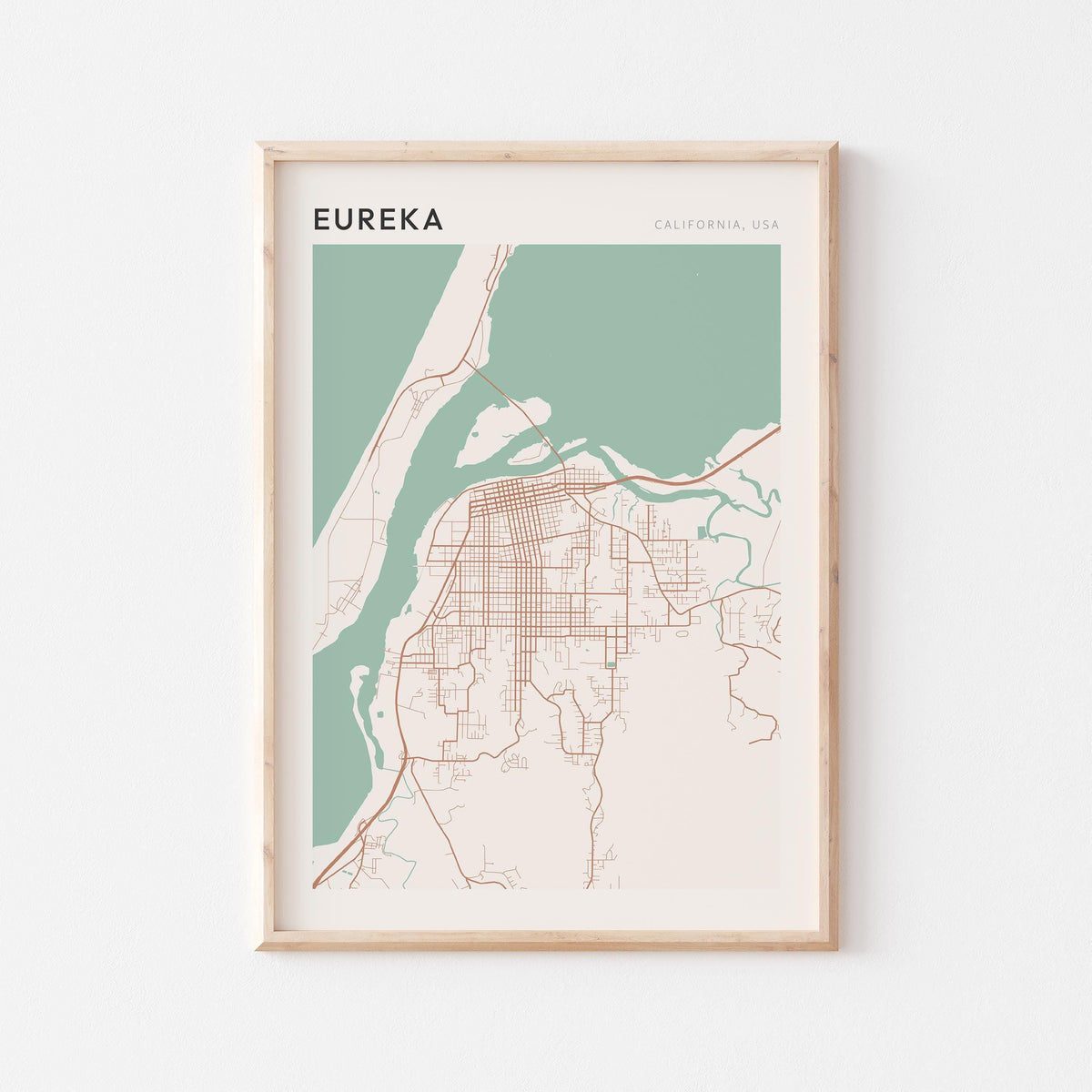 eureka, california map poster - image 1