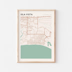 isla vista, california map poster - image 1