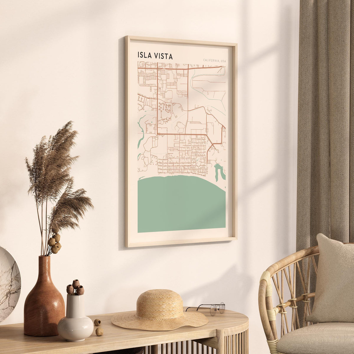 isla vista, california map poster - image 2