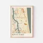 neptune beach, florida map poster - image 1