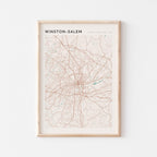 winston-salem, north carolina map poster - image 1