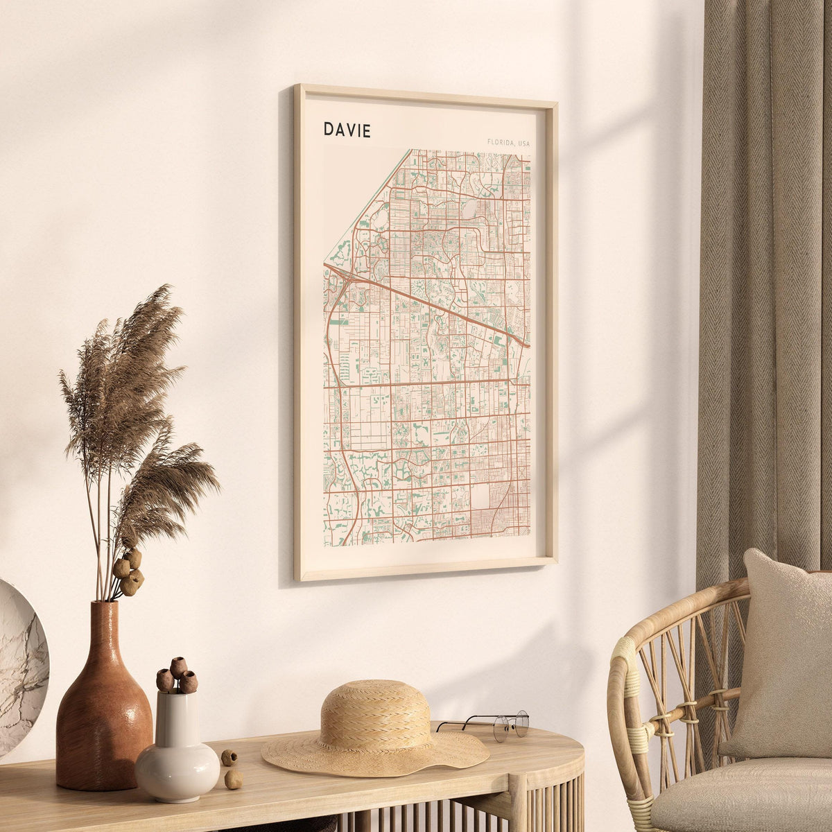 davie, florida map poster - image 2