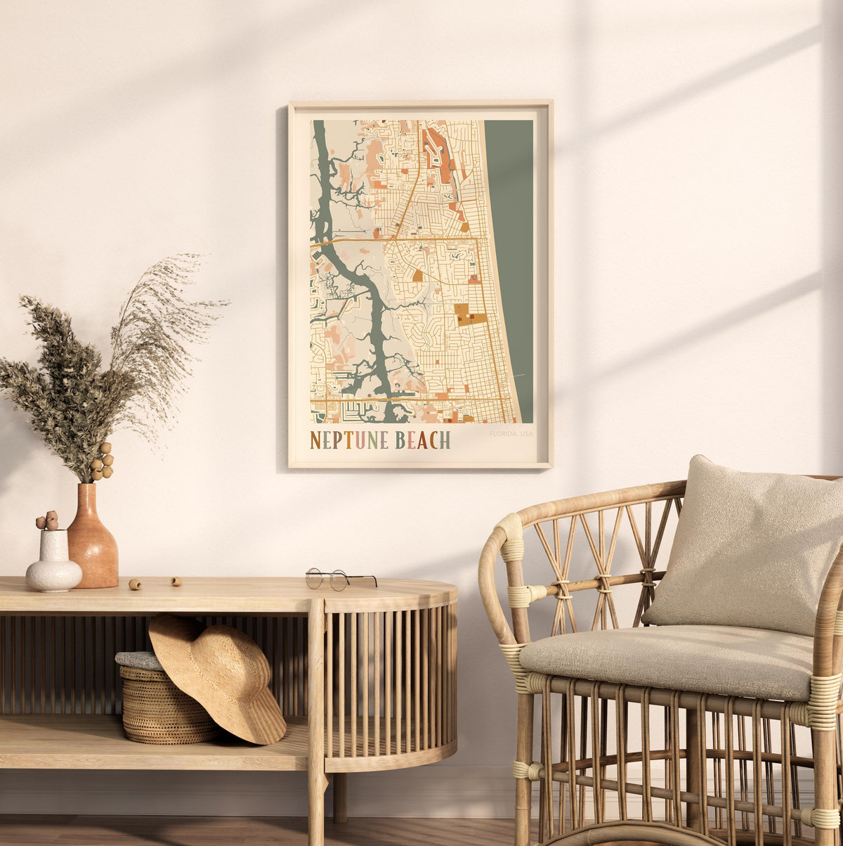neptune beach, florida map poster - image 3